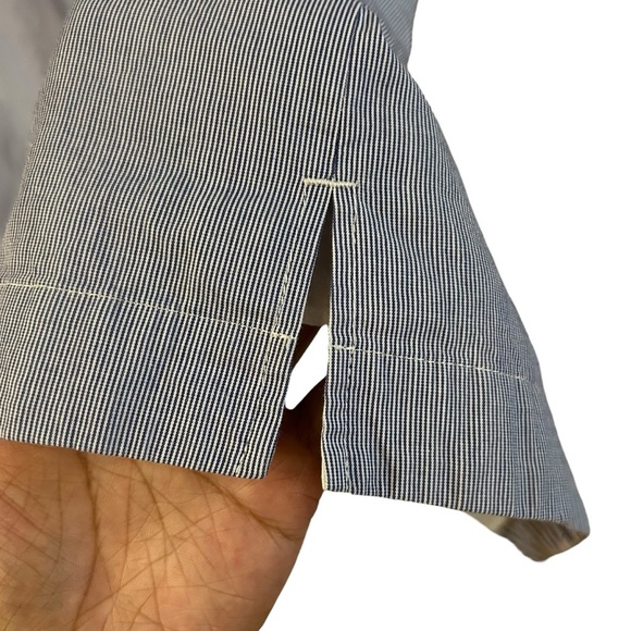 Vineyard Vines Tie Front Mix Stripe Cotton Dress Sz 0 Buttondown Mini Dress - Picture 7 of 12